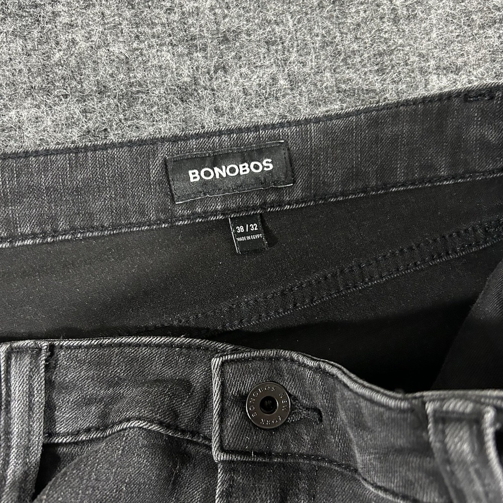Bonobos Jeans Mens's Size 38x32 Black Straight Leg Denim Casual Stretch READ - Picture 4 of 13